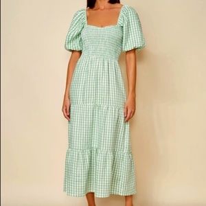 Gianna Midi Dress Kivotos Check Faithful the Brand
